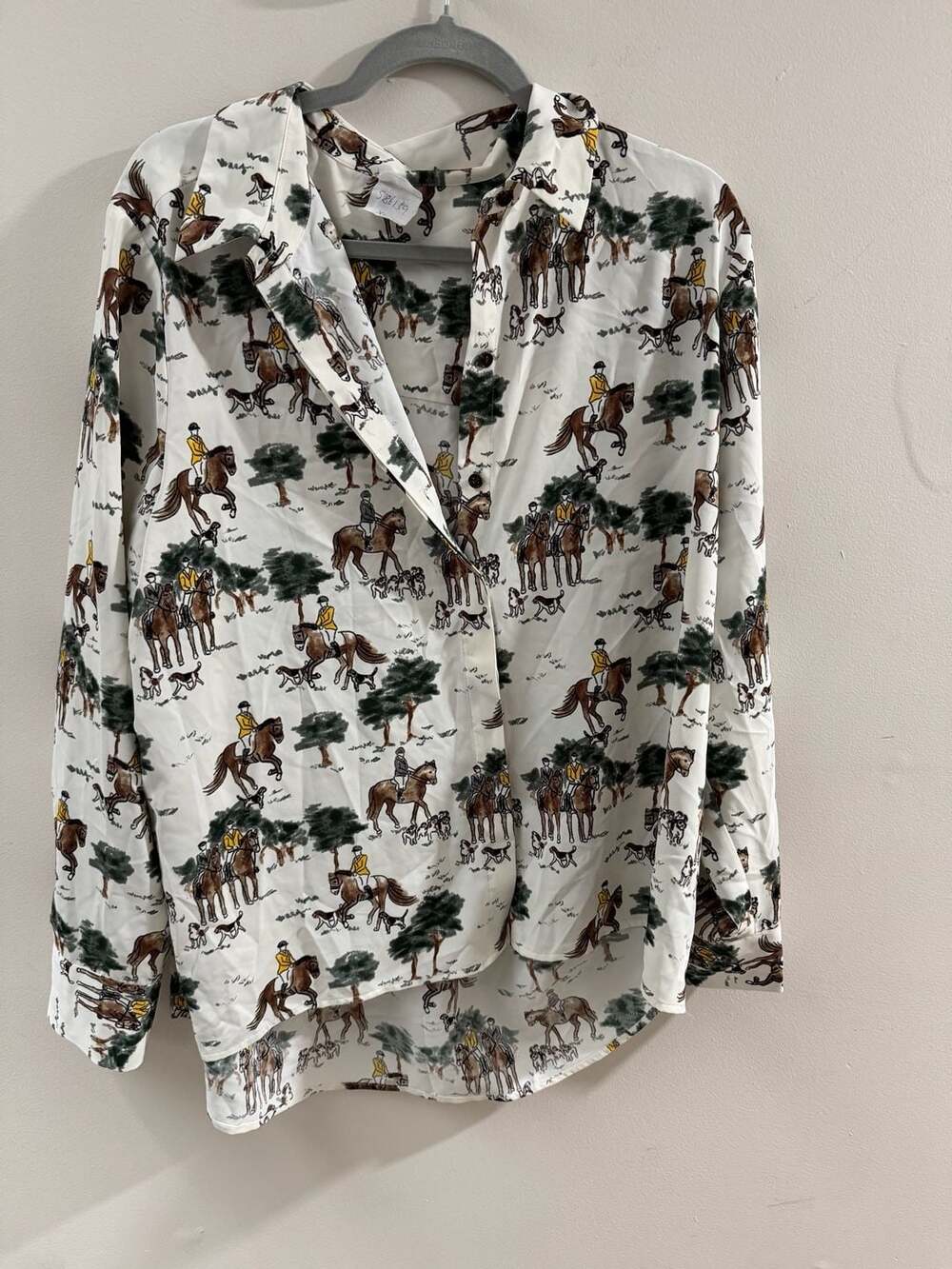 Studio Park x Shawn Killinger Equestrian Hunt Scenic Print Button-Up Shirt